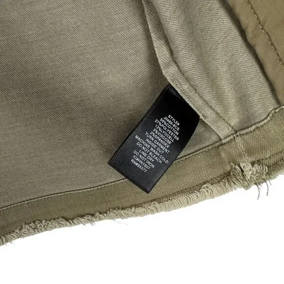 New Sanctuary Los Angeles Men Military Green Olive Utility Shirt Jacket US XL